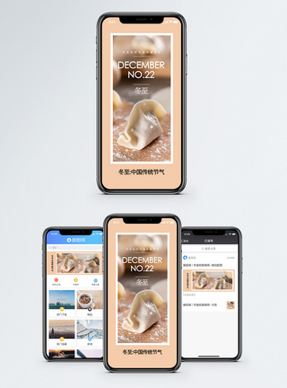 家常冬至手机海报配图模板