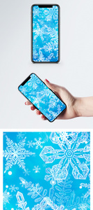 雪花背景手机壁纸图片