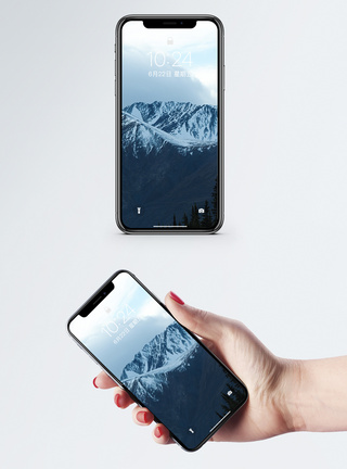 阿拉斯加雪山手机壁纸雪景高清图片素材