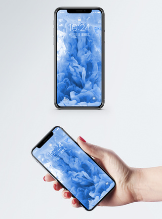 蓝色烟雾手机壁纸图片