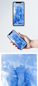 蓝色烟雾手机壁纸图片