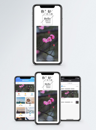 品格你好十二月手机海报配图模板