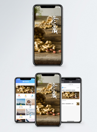 储备冬藏手机海报配图模板
