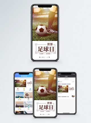 绿茵场世界足球日手机海报配图模板