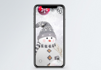 圣诞雪人手机壁纸图片