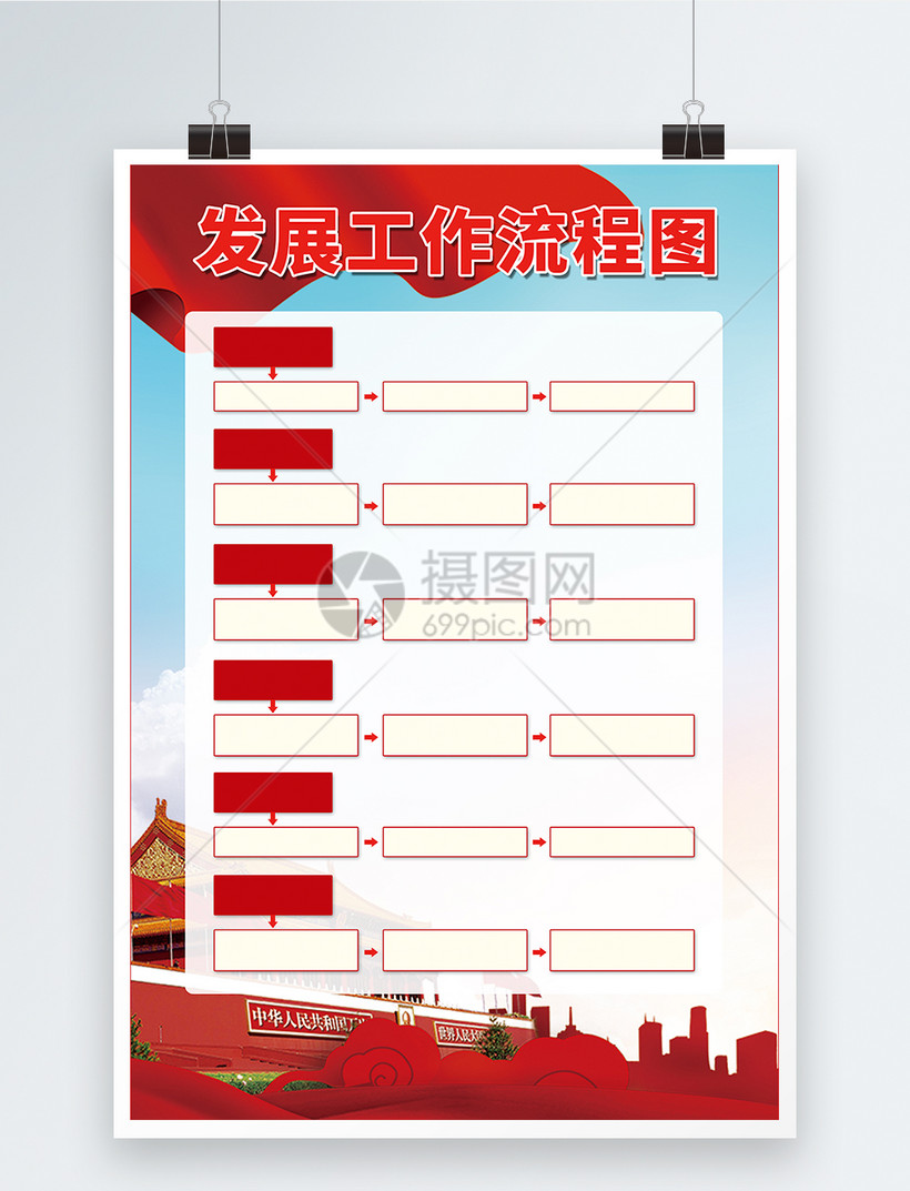 党员发展工作流程图党建海报