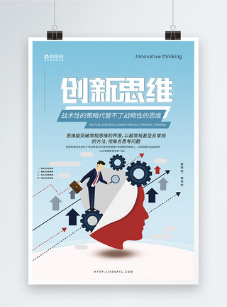 创新思维企业文化海报设计图片