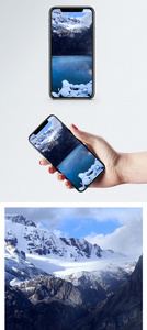冬季雪山湖泊手机壁纸图片