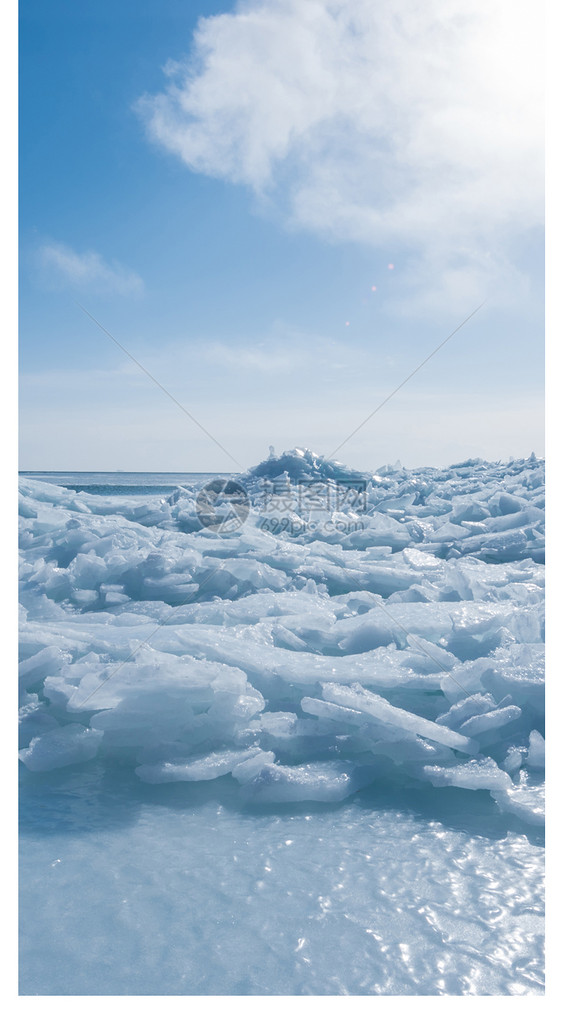 冬季青海湖手机壁纸图片