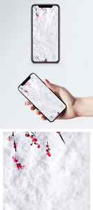 冬日雪地手机壁纸图片