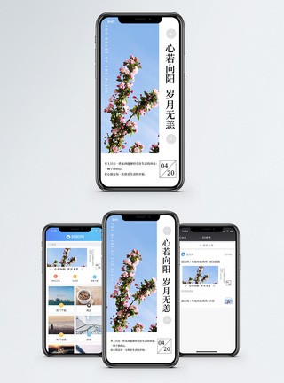 心情平静心情日签手机海报配图模板