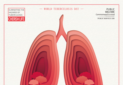 肺的形状保护健康公益海报高清图片