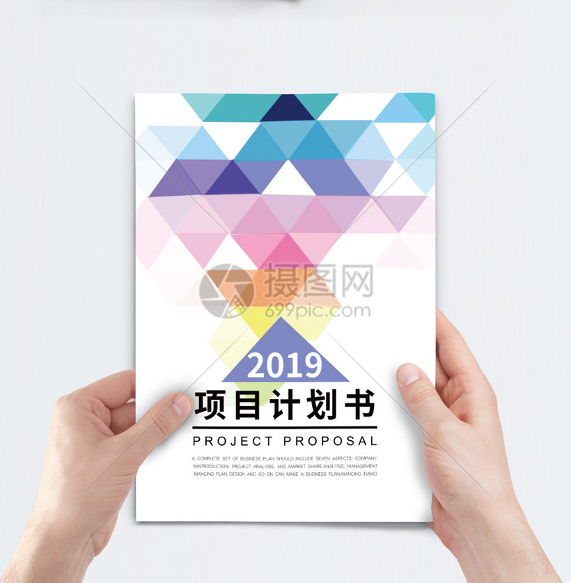 简约现代2019项目计划书画册封面