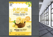 天然柠檬水果促销海报图片