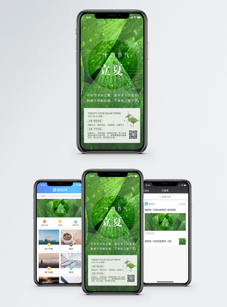 初夏立夏手机海报配图模板