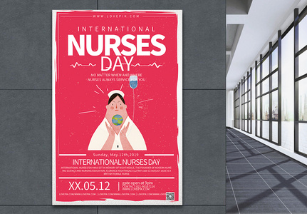 国际护士节海报英文图片