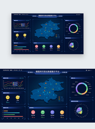 UI设计可视化数据展示平台web界面图片