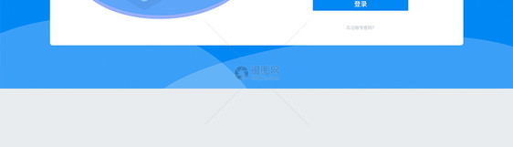 蓝色UI设计网页登录web界面图片