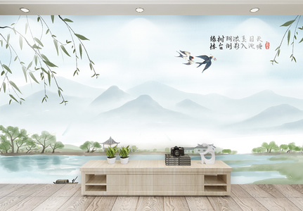 中国风古韵电视背景墙图片