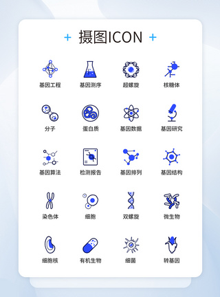基因美肤UI设计生物基因图标icon图标设计模板