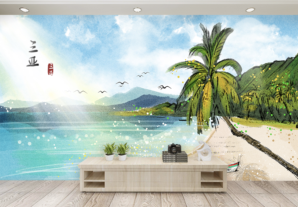 摄影图片 三亚风景,海报设计模板 三亚风景,创意图片 三亚风景,插画