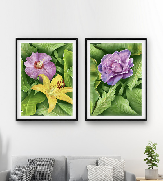 植物花卉装饰画图片