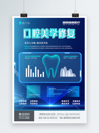 口腔修复口腔美容医疗海报图片