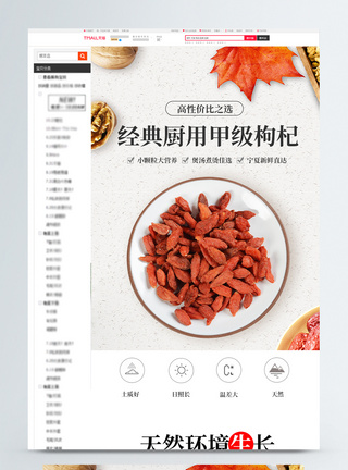 摘枸杞养生枸杞淘宝详情页模板