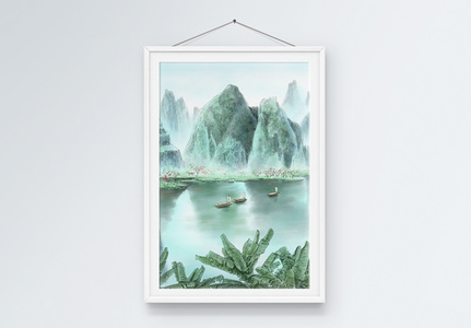 漓江山水装饰画图片