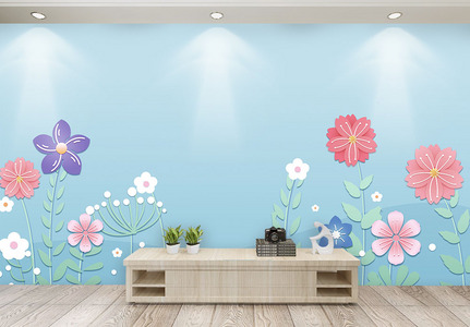花卉背景墙图片