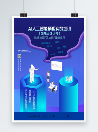 AI人工智能培训海报图片