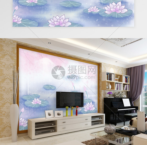 中国风水墨背景墙【重传的样机错了】图片