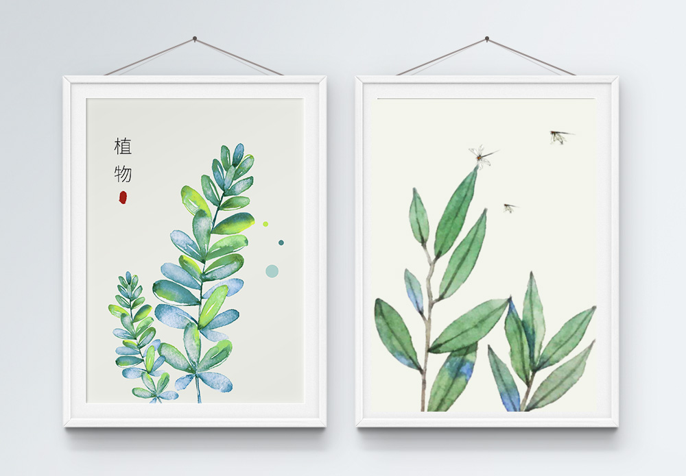 北欧风植被装饰画图片素材