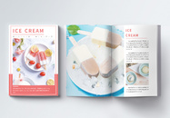 简约大气夏季美食冰淇淋宣传画册整套图片