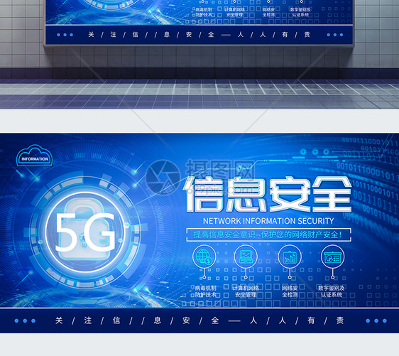 5G时代信息安全展板图片