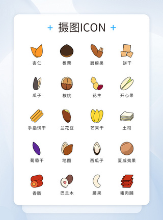 ui设计美食坚果icon图标图片