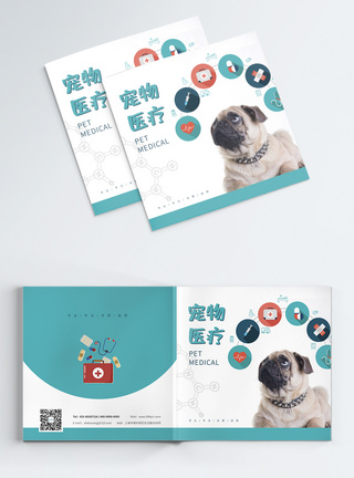 犬宠物医疗宣传画册封面模板