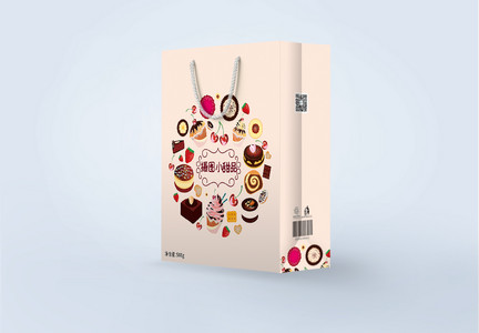 甜品美食手提袋包装设计图片