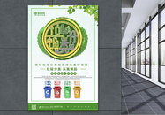 创意立体垃圾分类保护环境公益宣传海报图片