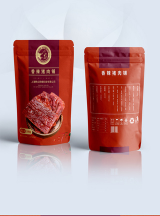 猪肉铺零食包装袋设计图片