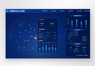 UI设计web农业大数据分析平台界面UI界面高清图片素材