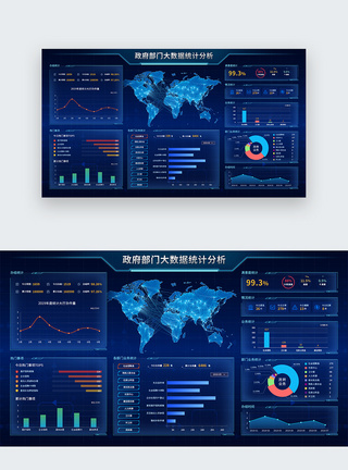 UI设计web政府部门大数据界面图片