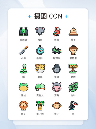 动物iconUI设计icon图标mbe风冒险度假森林模板