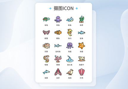 ui设计icon图标海洋生物高清图片