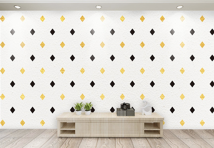 简约北欧几何烫金纹理背景墙图片