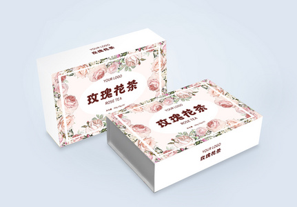 玫瑰花茶包装设计图片