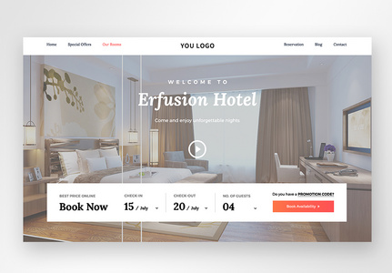 ui设计宾馆官网商务酒店web界面图片