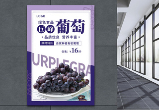 葡萄宣传海报设计美食高清图片素材
