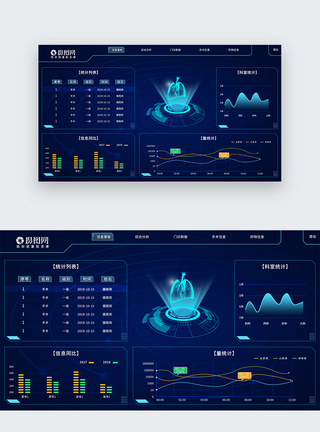 ui设计医疗数据后台web界面图片