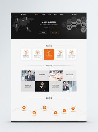 ui设计商务官网首页web详情页图片
